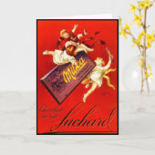 Retro Milka-chocoladereclame Kaart (Gele Bloem)