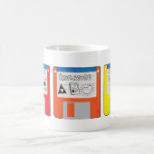 Retro Millennial Core Floppy Disks with labels Koffiemok (Center)