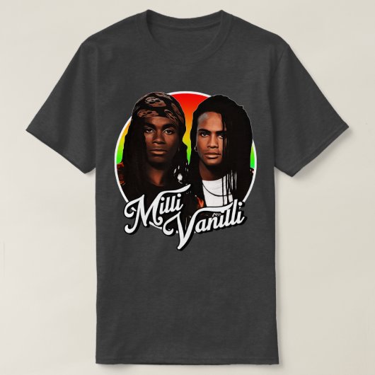 Retro Milli Vanilli Tribute T-shirt (Design voorkant)