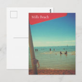 Retro Mills Beach, Mornington Briefkaart (Voorkant / Achterkant)