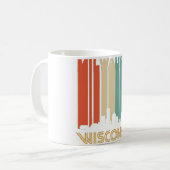 Retro Milwaukee Skyline Koffiemok (Voorkant links)