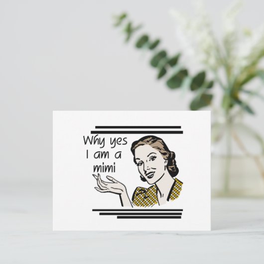 Retro Mimi T-shirts en Giften Briefkaart (Staand voorkant)