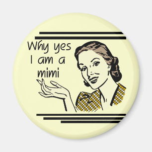 Retro Mimi T-shirts en Giften Magneet