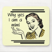 Retro Mimi T-shirts en Giften Muismat (Voorkant)