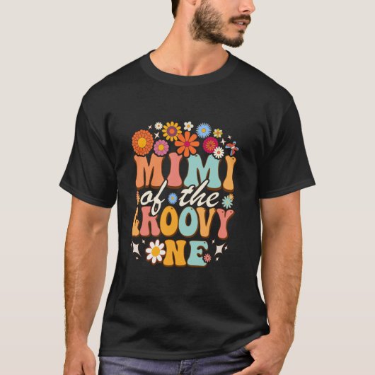 Retro Mimi van de Groovy One Matching Family Birth T-shirt (Voorkant)