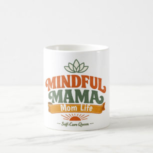 Retro Mindful Mama Moeder Leven Koffiemok Zen Yo