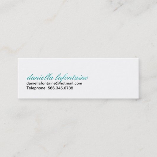 Retro mini-Calling-kaarten Contactkaartje (Voorkant)