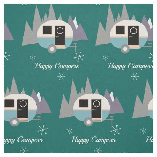 Retro Mini Camper Caravan Custom Fabric Stof (Swatch)