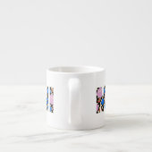 Retro "Mini" Geruite Bloem Kind Mok (Achterkant)