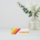 retro mini visitekaartje (Staand voorkant)