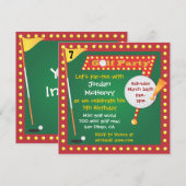 Retro Miniature Golf Party Invitation Kaart (Voorkant / Achterkant)