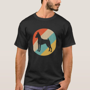 Retro miniatuur Pinscher Dog Gift voor mannen T-shirt