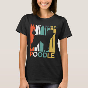 Retro  miniatuur poedel silhouet hondenliefde t-shirt