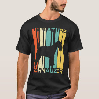 Retro  Miniatuur Schnauzer Silhouet Hond L T-shirt