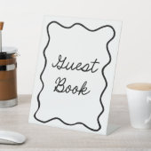 Retro Minimaal Gastenboek Bord Reclamebord Met Voetstuk (Insitu)