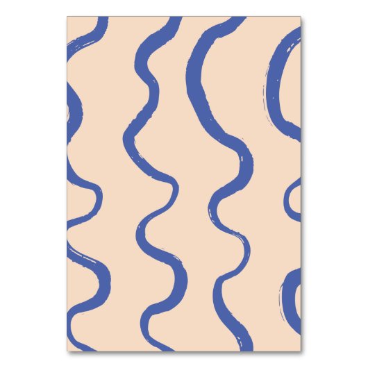 Retro Minimal Blue & Beige Wedding Kaart (Achterkant)