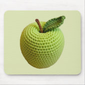 Retro Minimal Handgemaakte Craft Green Haakappel Muismat (Voorkant)