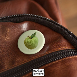 Retro Minimal Handgemaakte Craft Green Haakappel Ronde Button 3,2 Cm