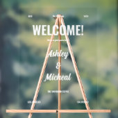 Retro Minimal Script Lettering Wedding Welkom Acryl Bord (Neutraal)