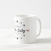 Retro minimalist 4 juli Mok – Soft Patriotic (Voorkant rechts)