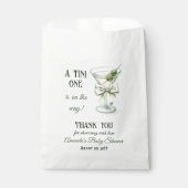 Retro Minimalist A Tini One Martini Baby Shower Bedankzakje (Voorkant)