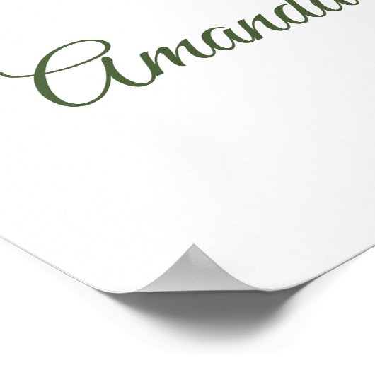 Retro Minimalist A Tini One Martini Baby Shower Poster (Hoek)