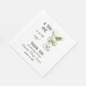 Retro Minimalist A Tini One Martini Baby Shower Servet (Hoek)