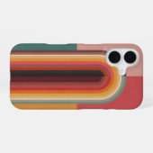 Retro Minimalist Arch Illustration iPhone 16 Hoesje (Achterkant horizontaal)