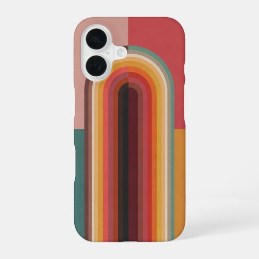 Retro Minimalist Arch Illustration iPhone 16 Hoesje (Achterkant)