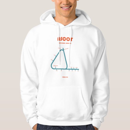 Retro Minimalist Ascot Racecourse Line Art Print Hoodie (Voorkant)