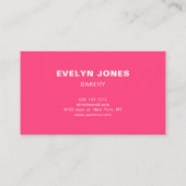 Retro Minimalist Bold Pink Visitekaartje (Achterkant)