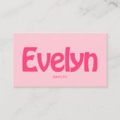 Retro Minimalist Bold Pink Visitekaartje (Voorkant)