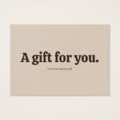 Retro Minimalist Brown Beige Certificate Visitekaartje (Voorkant)