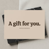 Retro Minimalist Brown Beige Certificate Visitekaartje