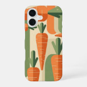 Retro Minimalist Carrot Design iPhone 16 Hoesje (Achterkant)