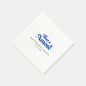 Retro Minimalist Dat is Amore Bruidsuitnodiging Servet (Hoek)