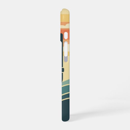 Retro Minimalist Diving iPhone 16 Hoesje (Linkerkant)