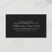 Retro minimalist Elegant Silver Lines Chauffeur Visitekaartje (Voorkant)