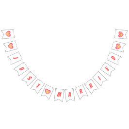 Retro Minimalist Gewoon Getrouwd Passen getrouwd Vlaggetjes