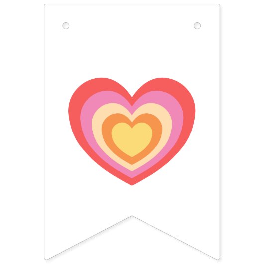 Retro Minimalist Gewoon Getrouwd Passen getrouwd Vlaggetjes (Tweede vlag)