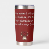 Retro minimalist Mijn koffie, mijn liefde | plezie Geïsoleerde Drinkbeker (Achterkant)