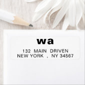 Retro Minimalist Monogram Initials Design Etiket (Insitu)