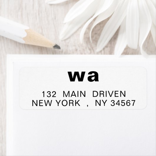 Retro Minimalist Monogram Initials Design Etiket (Insitu)