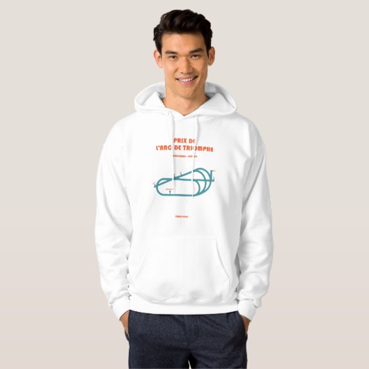 Retro Minimalist Prix L'Arc De Triomphe Print Hoodie (Voorkant volledig)