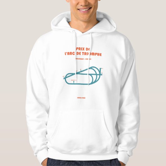 Retro Minimalist Prix L'Arc De Triomphe Print Hoodie (Voorkant)
