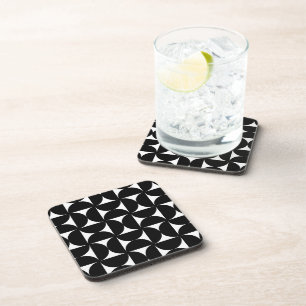 Retro Minimalist Style Black Geometric Bauhaus Bier Onderzetter