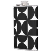 Retro Minimalist Style Black Geometric Bauhaus Heupfles (Links)