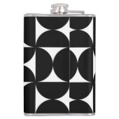 Retro Minimalist Style Black Geometric Bauhaus Heupfles (Achterkant)
