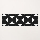 Retro Minimalist Style Black Geometric Bauhaus Yogamat (Achterkant (horizontaal))