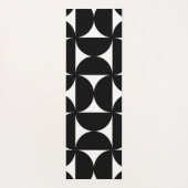 Retro Minimalist Style Black Geometric Bauhaus Yogamat (Achterkant)